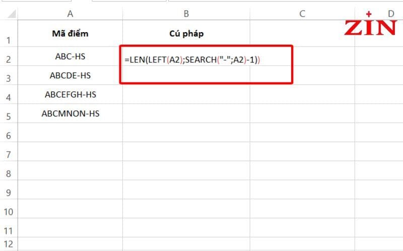 Hàm Len Trong Excel (16)
