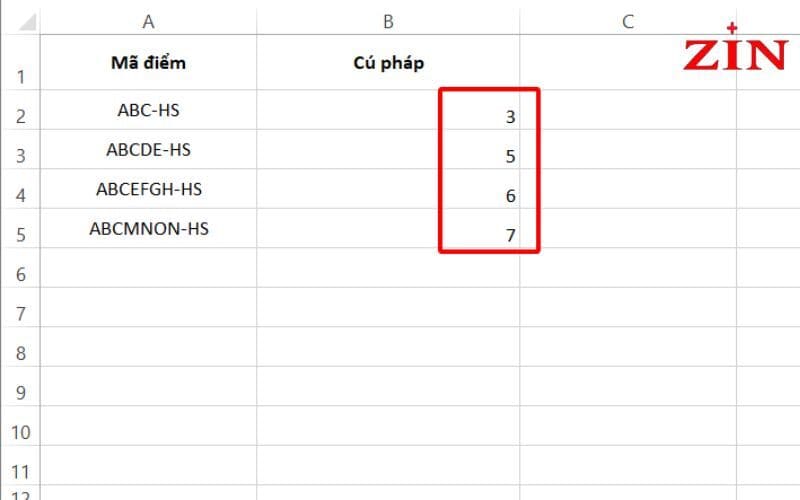 Hàm Len Trong Excel (9)