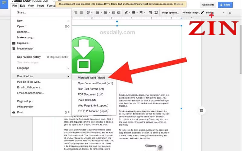 Chuyển file PDF sang Word bằng Google Drive