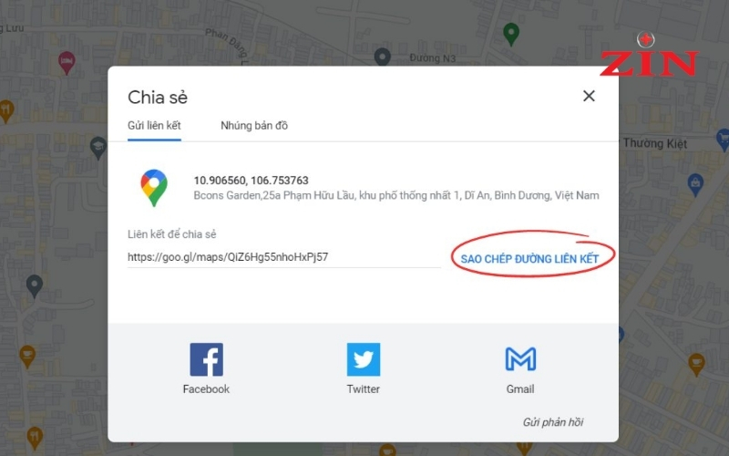 Cách chia sẻ vị trí trên Zalo qua máy tính
