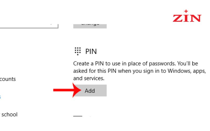 Cài mã PIN đăng nhập